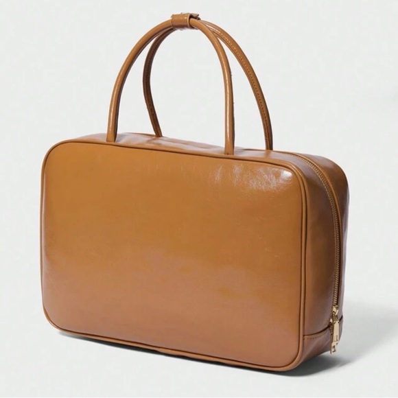 🆕 Top Handle Faux Luxury Leather Square Bag - Picture 10 of 15